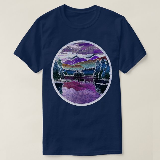 Camiseta Otoño Sunset Adirondack Mountains Lake fall (Diseño del anverso)