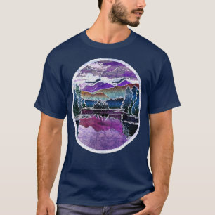 Camiseta Otoño Sunset Adirondack Mountains Lake fall