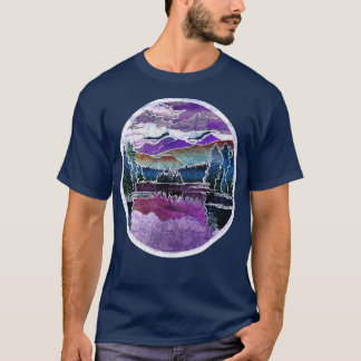 Camiseta Otoño Sunset Adirondack Mountains Lake fall