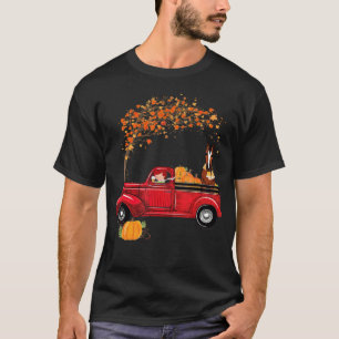 Camiseta Otoño Temporada de Otoño Camión Rojo Caballo chist