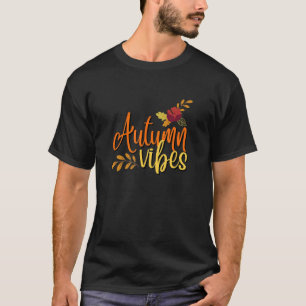 Camiseta Otoño Vibes Happy Fall deja a la gráfica Ora temát