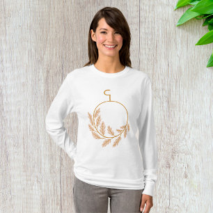 Camiseta Otoño Wreath Womens Long Sleeve