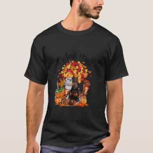 Camiseta Otoño Y Todos Los Doberman Pinscher Pumpkin Caen A