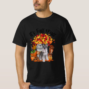 Camiseta otoño yall schnauzer dog halloween thanksending