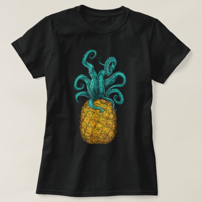 Camiseta Otopus hawaiano piña Aloha Beach Hawaii Summ (Diseño del anverso)