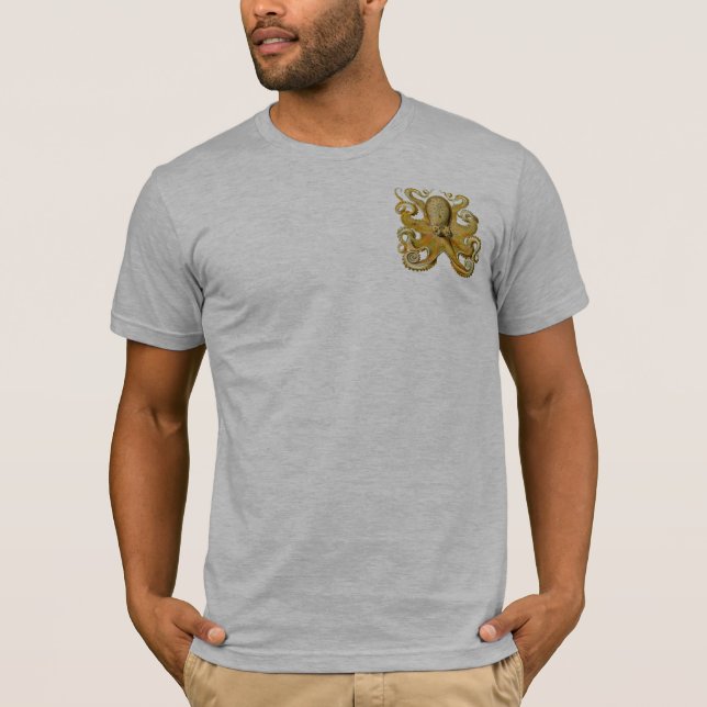 Camiseta Otopus ilustracion antiguo monstruo del mar (Anverso)