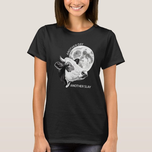 Camiseta Otro día más para una vaca ociosa: el quo motivado (Anverso)