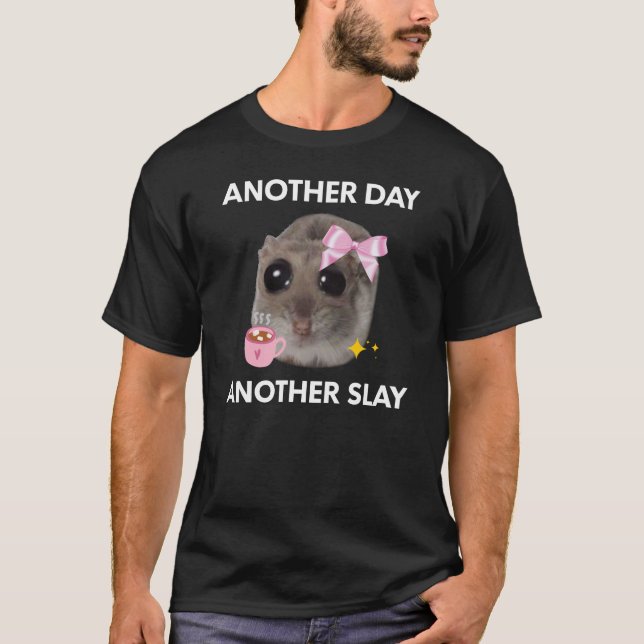 Camiseta Otro día, otro meme de Sad Hamster (Anverso)