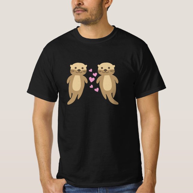 Camiseta Otros Cutan Nueces Parejas Con Corazón (Anverso)