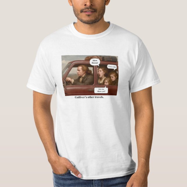 Camiseta Otros viajes de Gulliver. (Anverso)