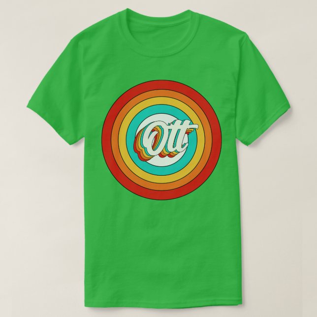 Camiseta Ott Name Shirt Vintage Ott Circle (Diseño del anverso)