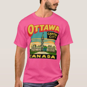 Camiseta Ottawa Ontario Canada Vintage Travel Decal