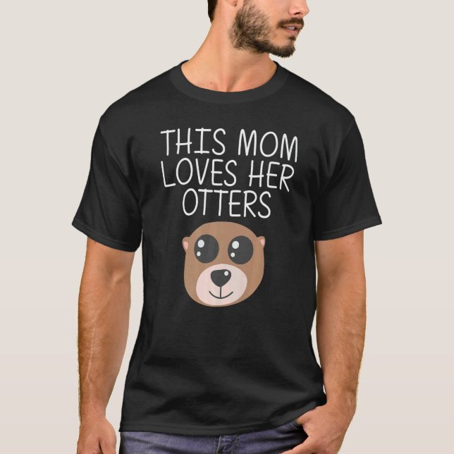 Camiseta Otter Animal Para Mamá Mujeres Mamíferos De Otter  (Anverso)