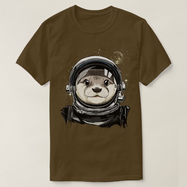 Camiseta Otter Astronaut Space Exploration Astronomy Lover (Diseño del anverso)