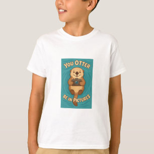 Camiseta Otter Be in Pictures Cute Sea Otter con cámara