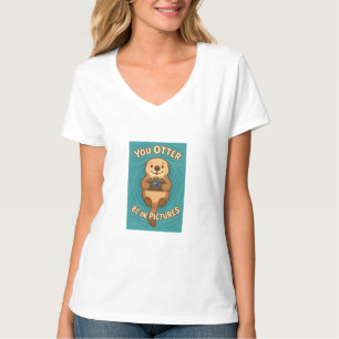 Camiseta Otter Be in Pictures Cute Sea Otter con cámara