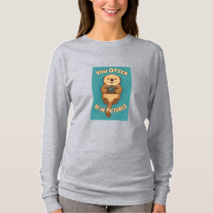 Camiseta Otter Be in Pictures Cute Sea Otter con cámara
