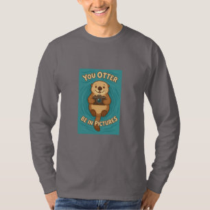 Camiseta Otter Be in Pictures Cute Sea Otter con cámara