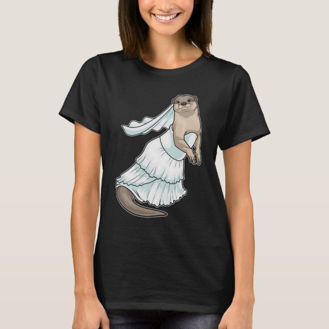 Camiseta Otter Bride Vestido Boda (Anverso)