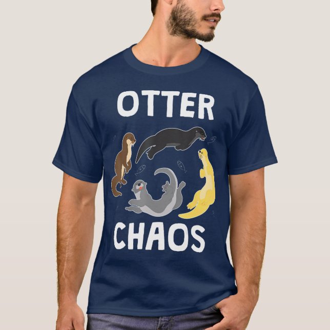 Camiseta Otter Chaos Animales Chicas Niños Regalo Mujeres (Anverso)