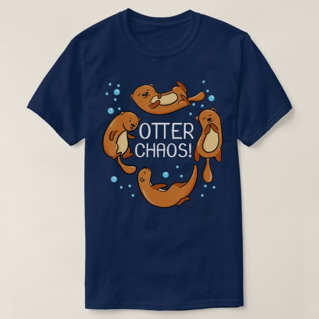 Camiseta Otter Chaos For Kids Cute Sleeping Pajama  (Diseño del anverso)