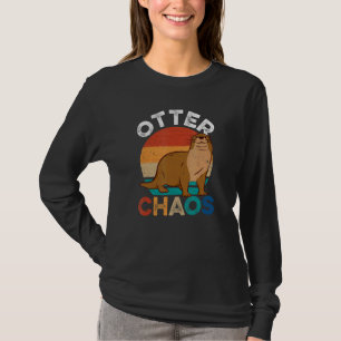 Camiseta Otter Chaos Para Los Hombres Las Mujeres Cutan Los