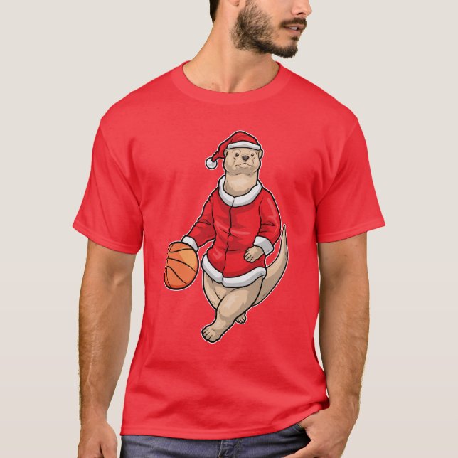 Camiseta Otter Christmas Basketball (Anverso)