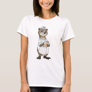 Camiseta Otter como enfermera con corazón