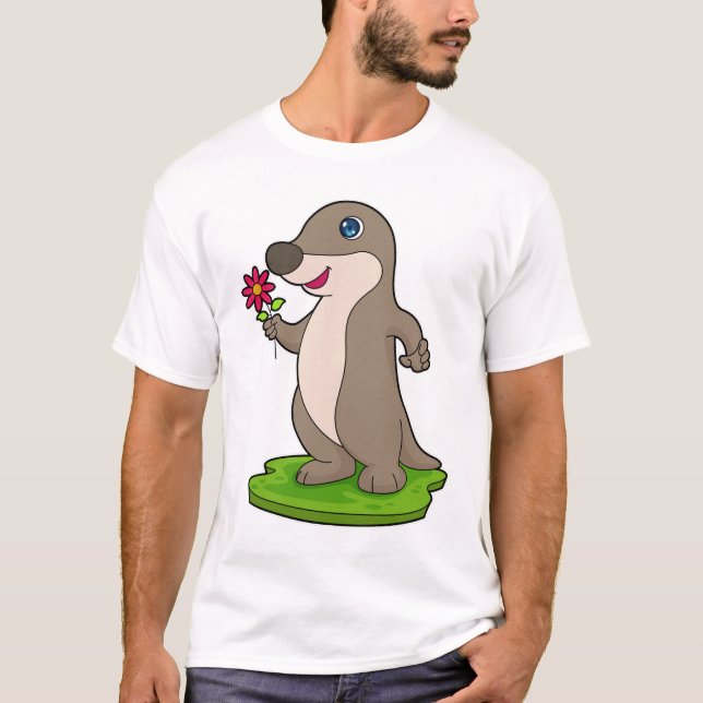 Camiseta Otter con flor (Anverso)