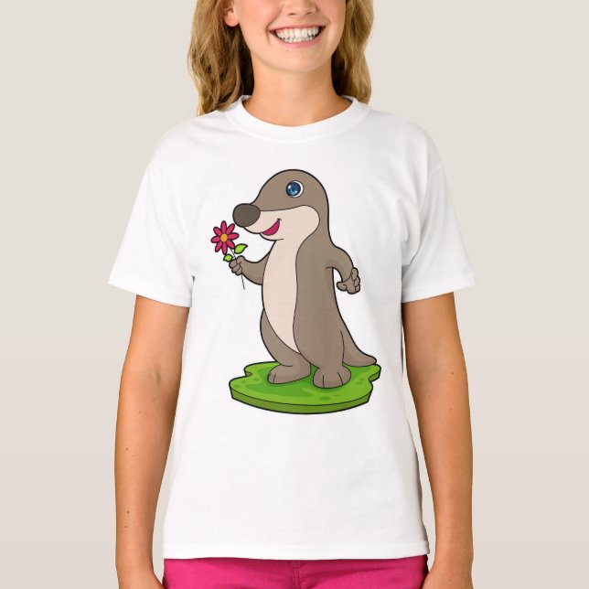 Camiseta Otter con flor (Anverso)