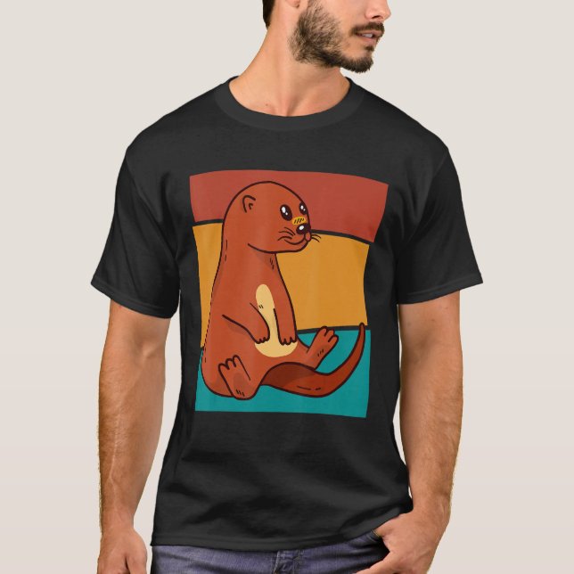 Camiseta Otter Cuta Vintage River (Anverso)