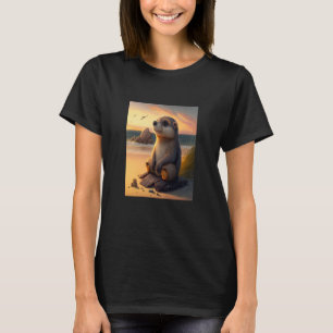 Camiseta Otter de mar Retro Tubo de sol 1