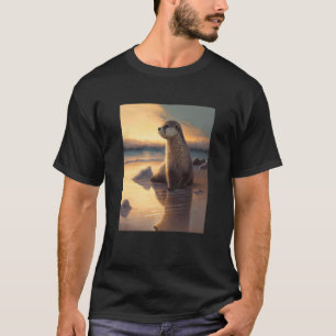 Camiseta Otter de mar Retro Tubo de sol 2