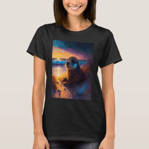 Camiseta Otter de mar Retro Tubo de sol 2