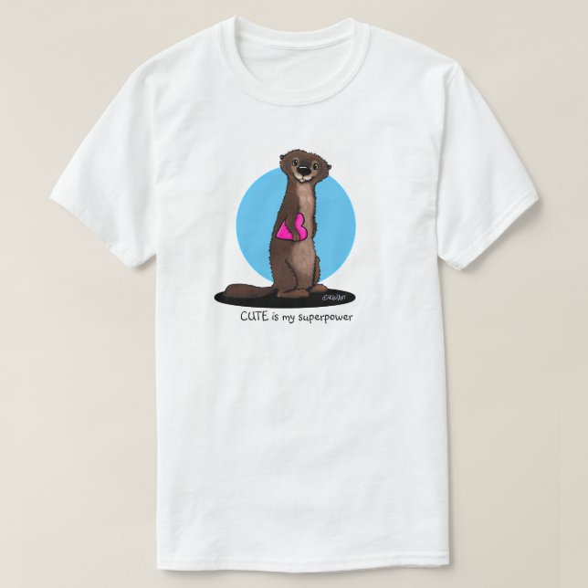 Camiseta Otter del río KiniArt (Diseño del anverso)