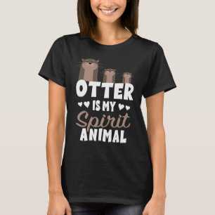 Camiseta Otter es mi espíritu animal nutria nutrias o anima