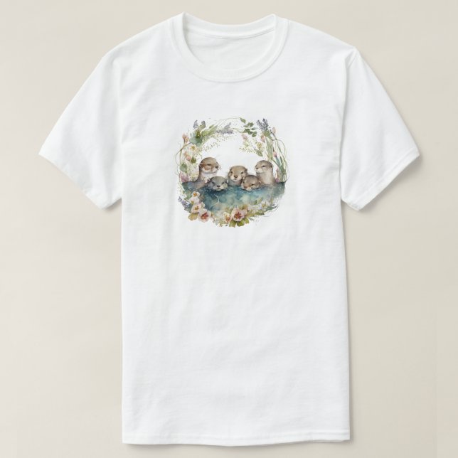 Camiseta Otter Family (Diseño del anverso)