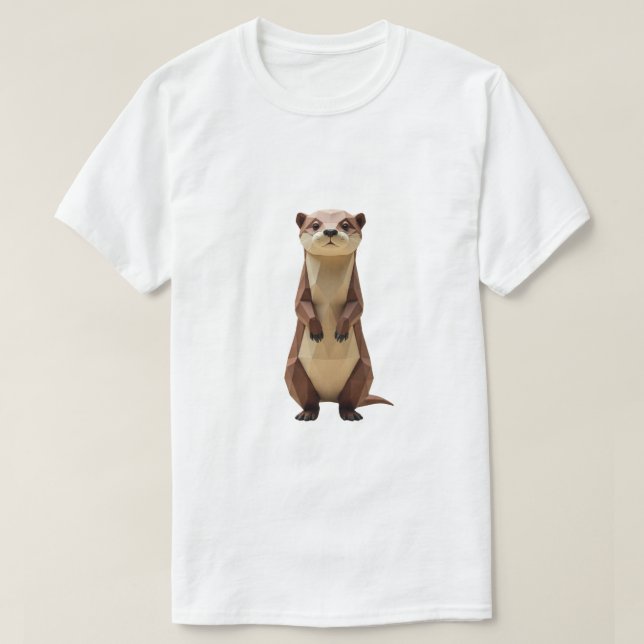 Camiseta Otter geométrico (Diseño del anverso)