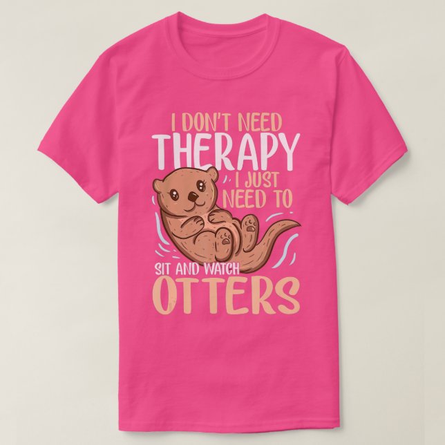 Camiseta Otter  Gift for Sea Otter Ferret Fish otter Animal (Diseño del anverso)