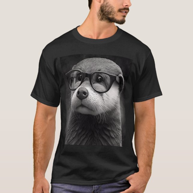 Camiseta Otter Guay Estético De Cabeza De Otter De Guay Con (Anverso)