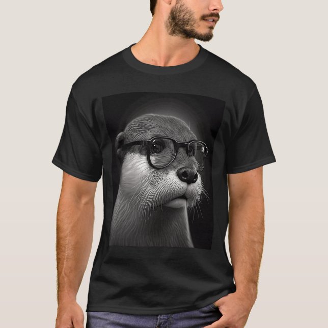 Camiseta Otter Guay Estético De Cabeza De Otter De Guay Con (Anverso)