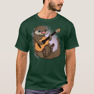 Camiseta Otter Jugando guitarra