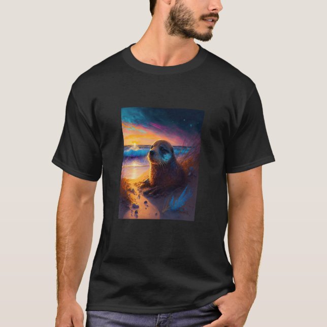 Camiseta Otter marino Retro Sunset Cutter (Anverso)
