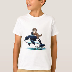 Camiseta Otter marino Riding Orca Costume Sea Animal Lover