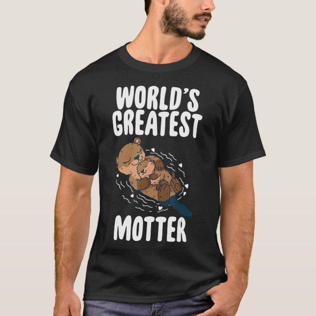 Camiseta Otter Mom Worlds Greatest Motter Día de la Madre (Anverso)