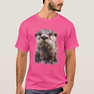 Camiseta Otter Motif Animal Lover Forest Art Willife
