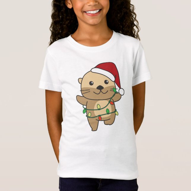 Camiseta Otter Navidades Animales de invierno Holiday Otter (Anverso)
