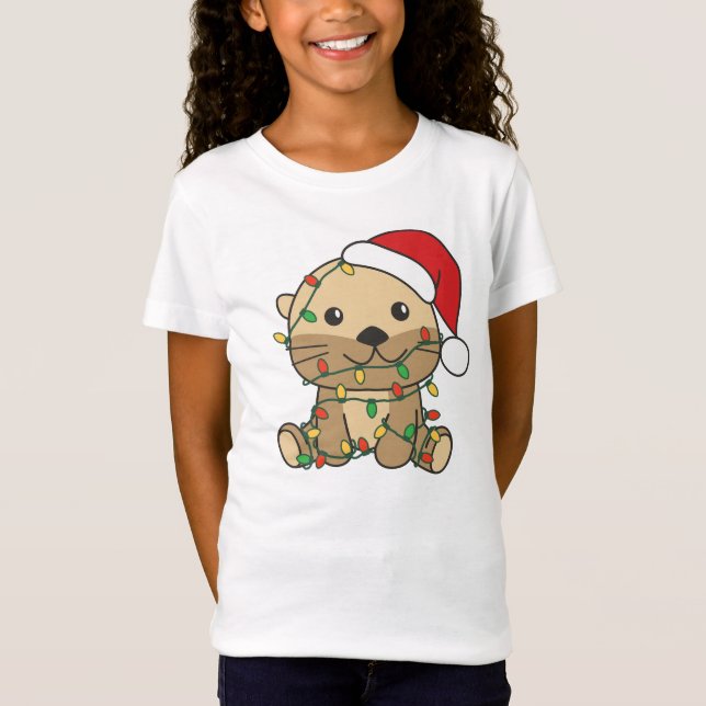 Camiseta Otter Navidades Animales de invierno Holiday Otter (Anverso)