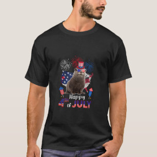 Camiseta Otter Orgulloso American Flag fuegos artificiales