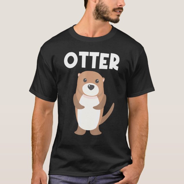 Camiseta Otter Para Hombres Mujeres Pupas Acuáticas Río Wea (Anverso)